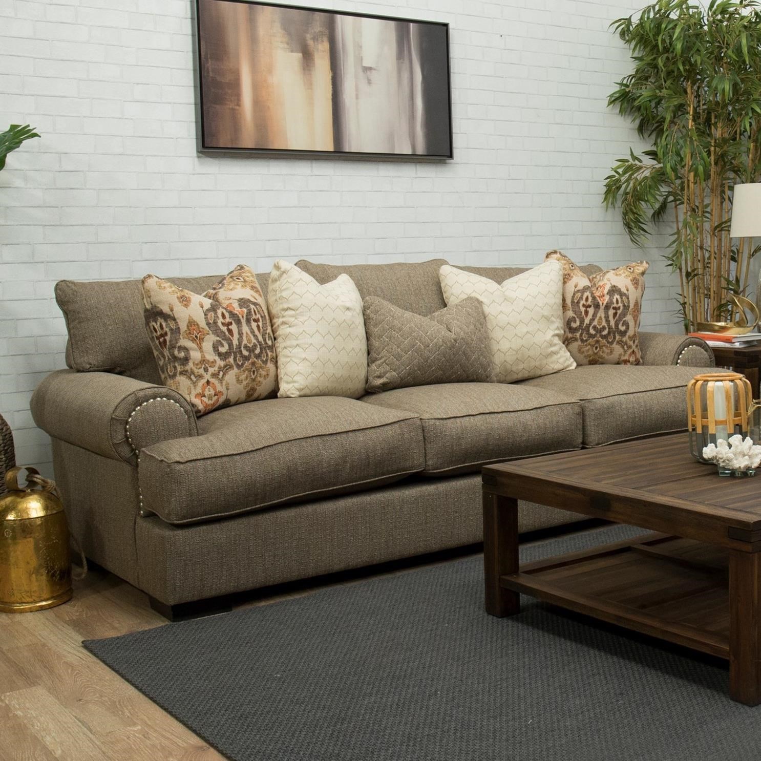 Michael Nicholas Bereta LRUSOFBEREMS Sofa with Gel Infused Seat Cushions Fashion Furniture Sofas